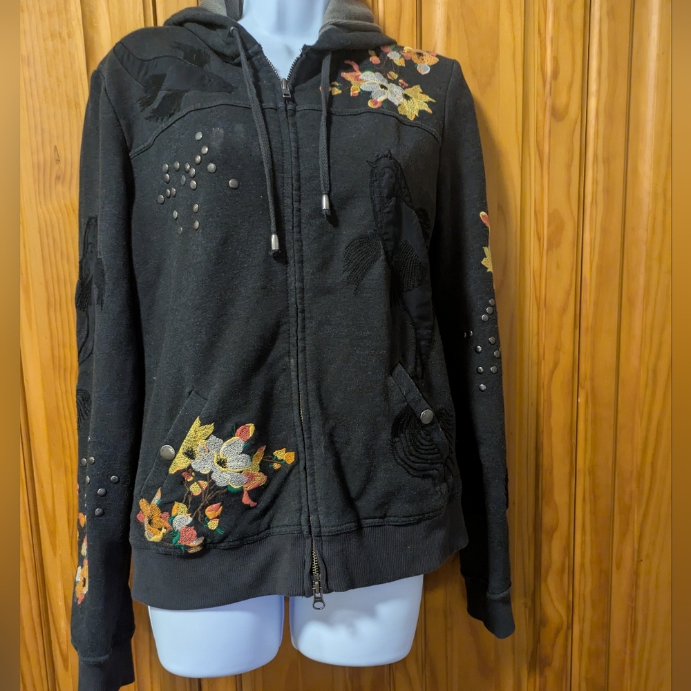 Y2K RARE Da-Nang Vintage Embroidered Hoodie Sz. Sm